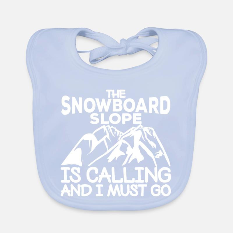 Snowboard Spruch Baby Bio-Lätzchen