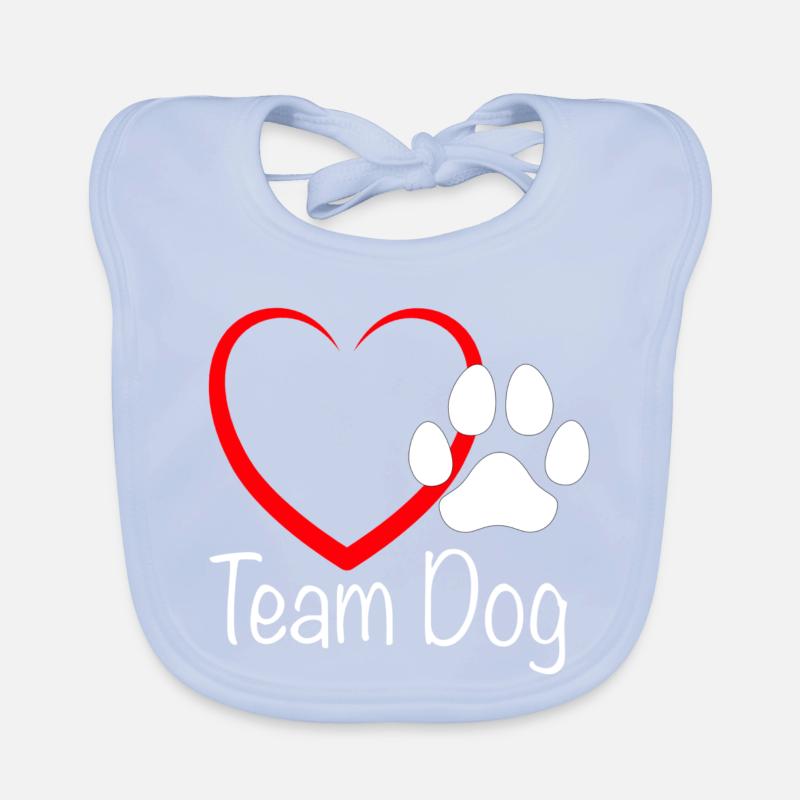 Team Dog mit Herz Baby Bio-Lätzchen