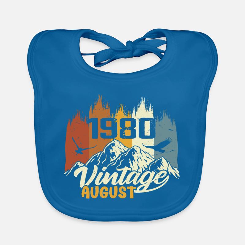 Legendary Since August 1980 Birthday Gift 1980 Organic Baby Bibs