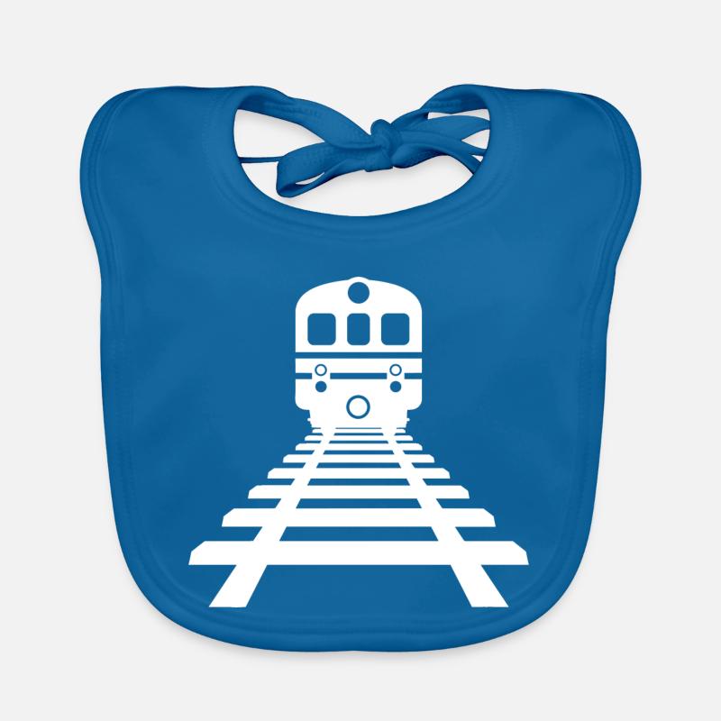 Railway Drawing Organic Baby Bibs