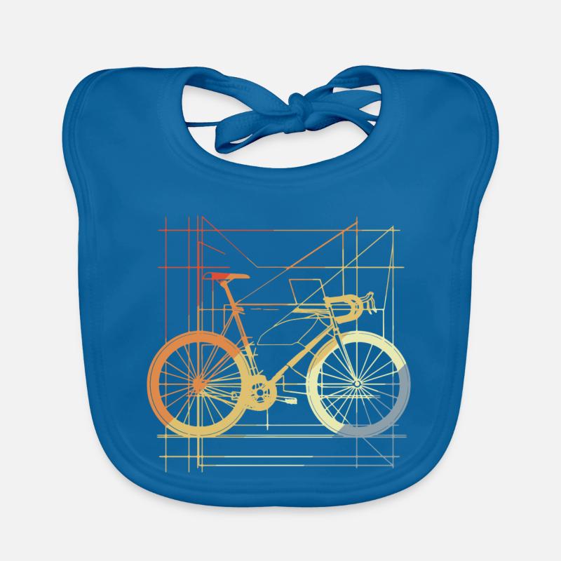 Bicycle Drawing Retro Organic Baby Bibs