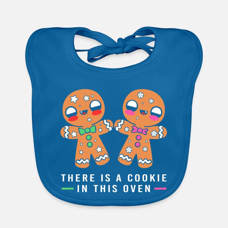 Pregnancy Birth Gingerbread Christmas Organic Baby Bibs