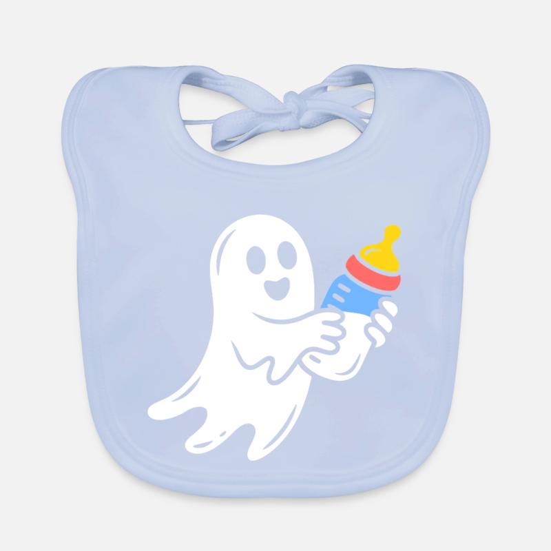 Kuschelig Geist mit Fläschchen Baby Bio-Lätzchen