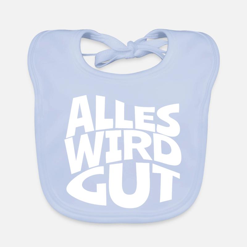 Everything Will Be Fine – Contrast Typo Organic Baby Bibs