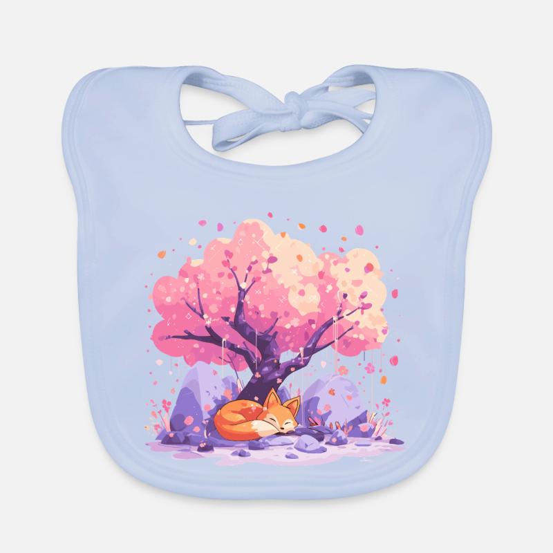 Schlaffuchs unter Kirschbaum Baby Bio-Lätzchen