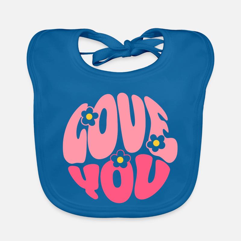 Lettres de bulle que je t’aime Bavoir bio Bébé