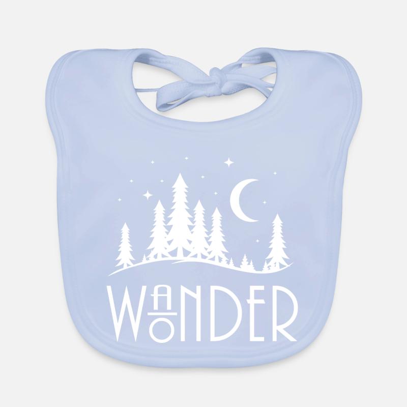 Wander Forest Night Silhouette Organic Baby Bibs