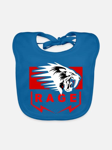 LÖWENWUT - Baby Bio-Lätzchen - Pfauenblau