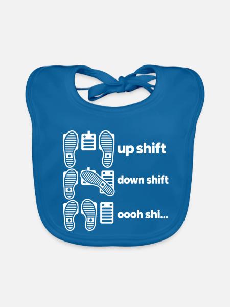 Shift Happens - Baby Bio-Lätzchen - Pfauenblau - Vorne
