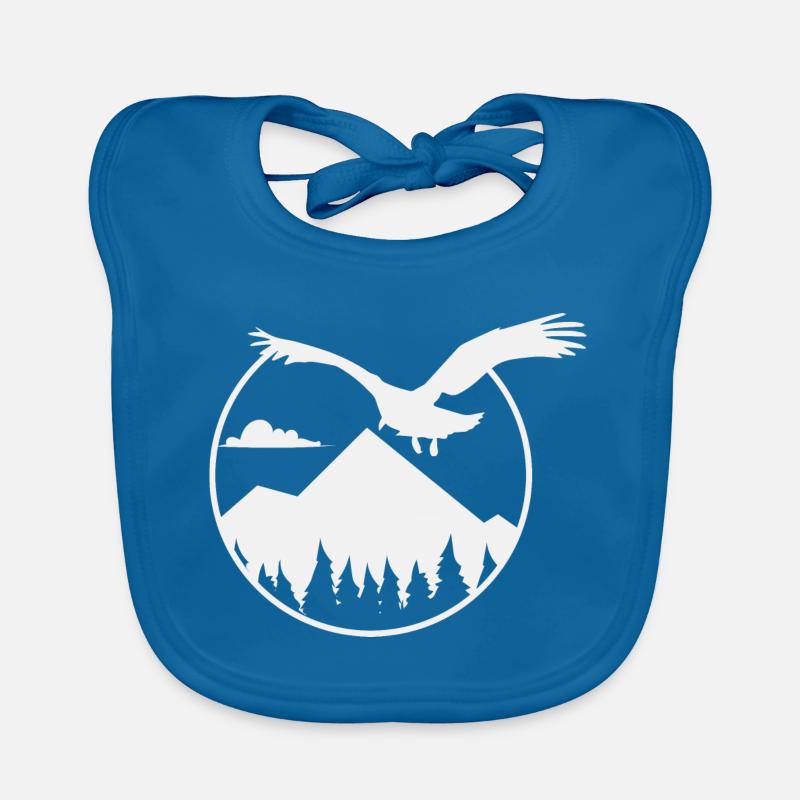 Adler und Berge - Eagle and Mountain Baby Bio-Lätzchen