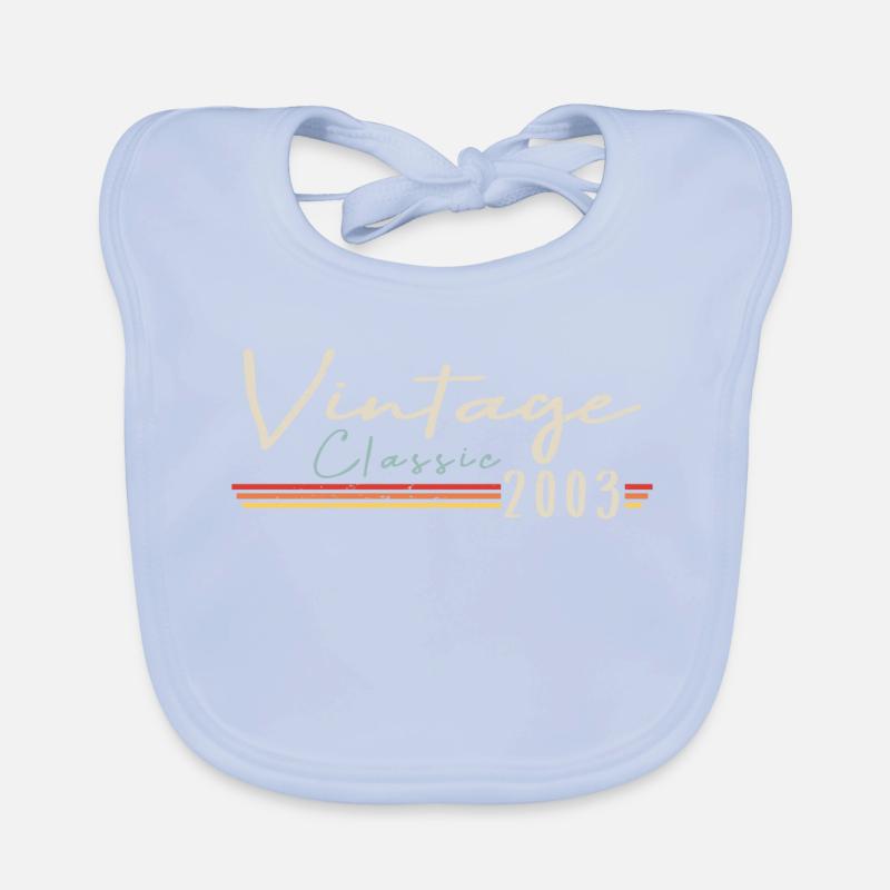 Vintage Original since 2003 Birthday Retro 2003 Organic Baby Bibs