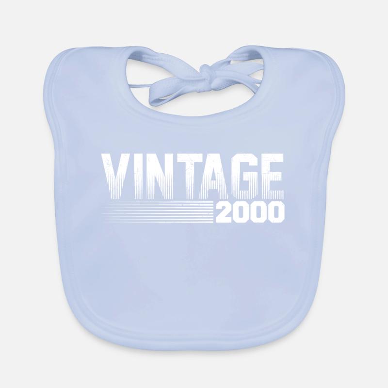Vintage 2000 Birthday Retro 2000 Organic Baby Bibs