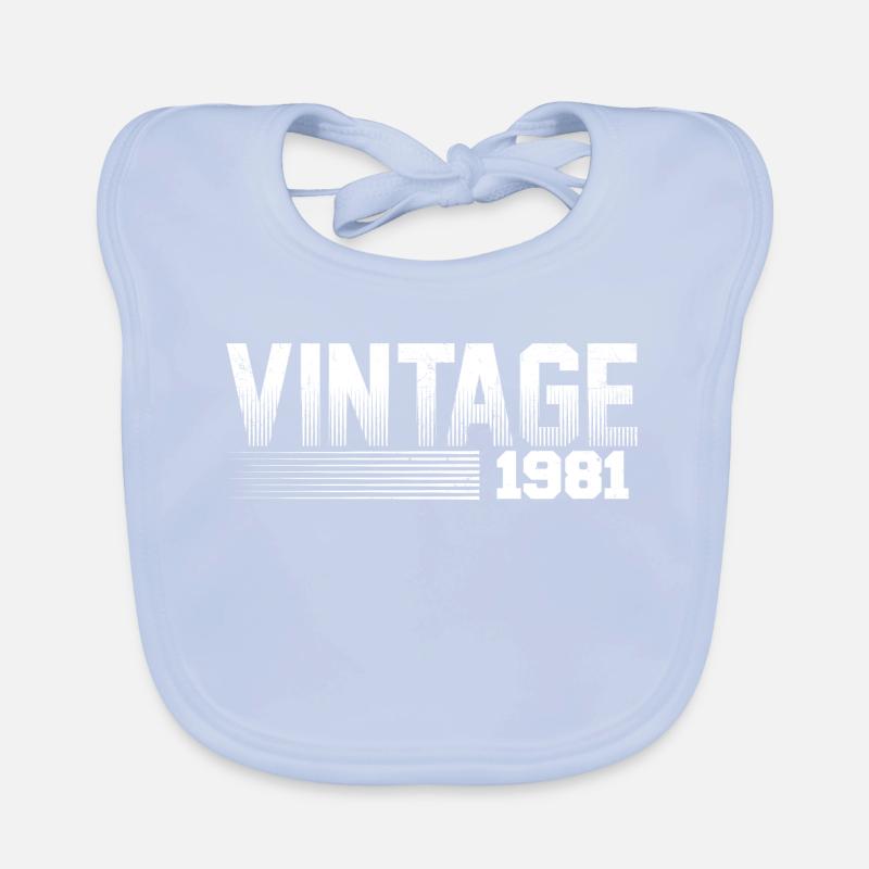 Millésime 1981 Anniversaire Rétro 1981 Bavoir bio Bébé