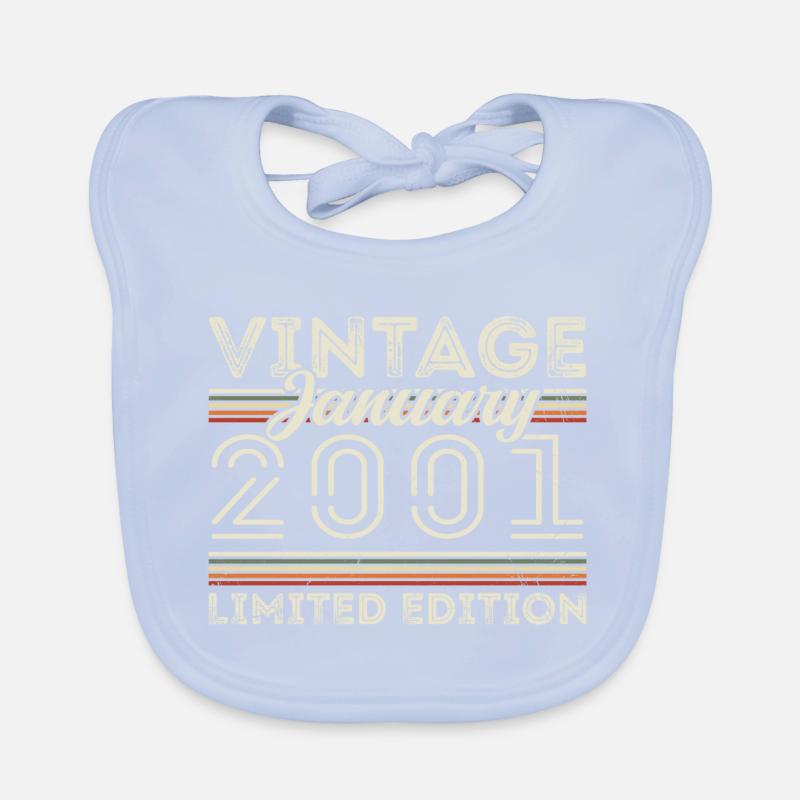 January 2001 Born in 2001 - Birthday January 2001 Organic Baby Bibs