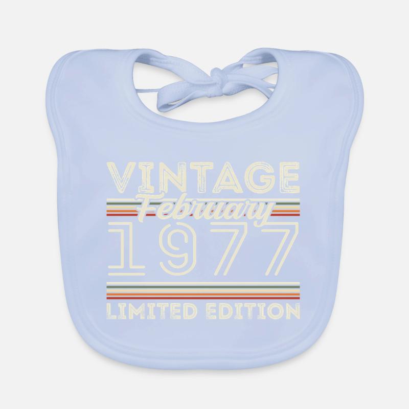 Février 1977 Cadeau d’anniversaire - Février 1977 Bavoir bio Bébé