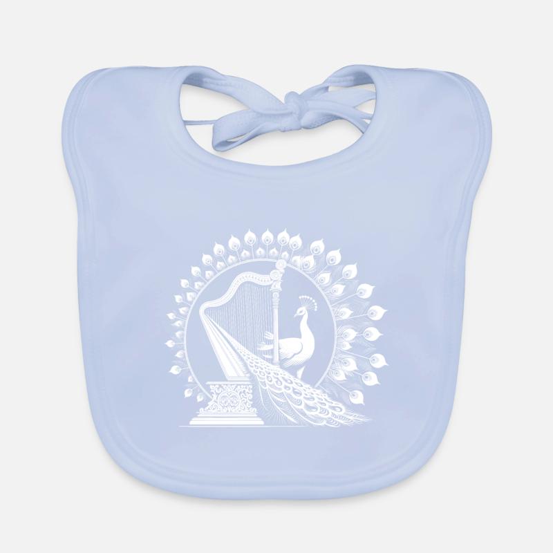 Jeu de harpe paon Bavoir bio Bébé