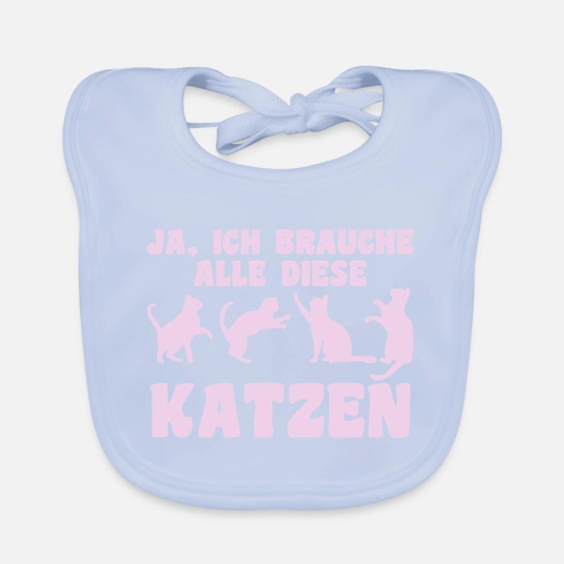Katze Tier Katzen Geschenk Baby Bio-Lätzchen