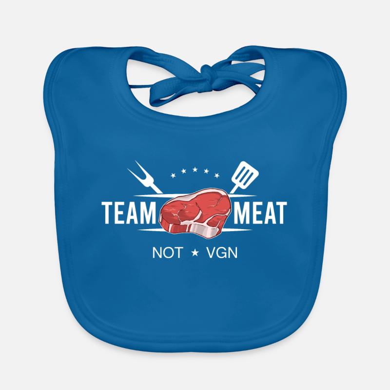 Team Meat Grilling Griller Meat Eater Steak Organic Baby Bibs