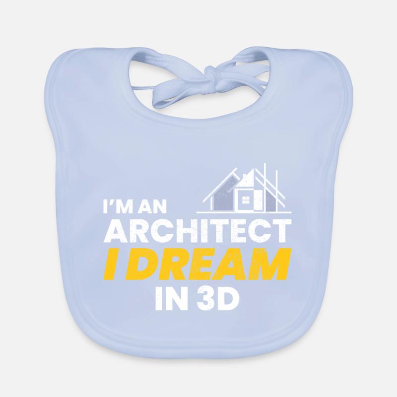 Architect 3D Dream Construction Architecture Funny Organic Baby Bibs