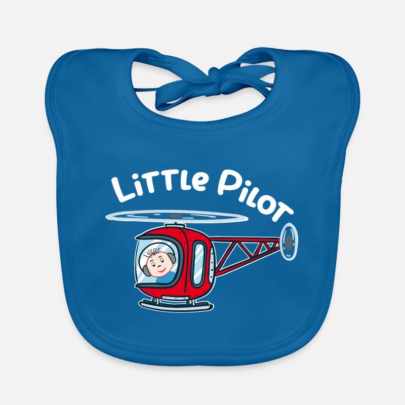Kleiner Helipilot Hubschrauberpilot Baby Bio-Lätzchen