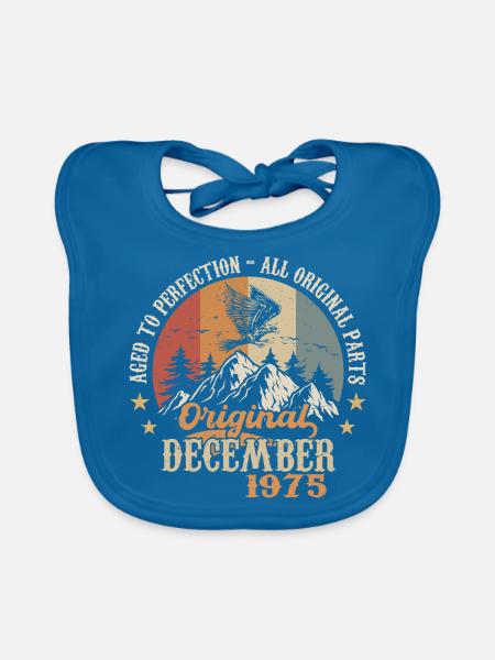 Décembre 1975 Jubilé 1975 Légendes Décembre - Bavoir bio Bébé - bleu paon - Devant