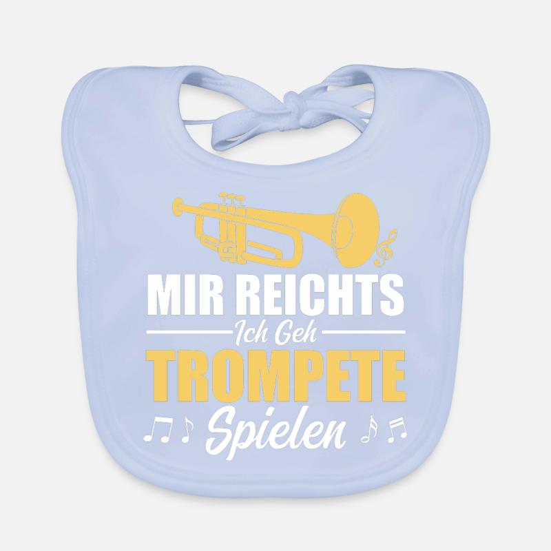 I've had enough, I'm going to play the trumpet Organic Baby Bibs