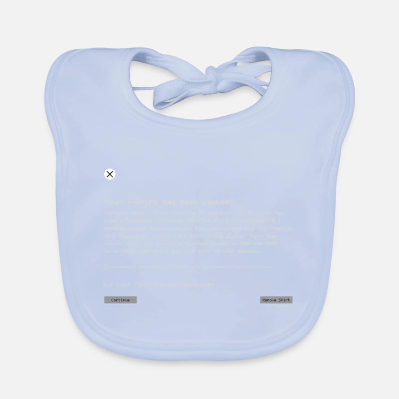 Funny Virus Error Computer Organic Baby Bibs