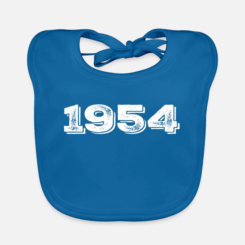Geburtstagsgeschenk 1954 - 1954 - Baby Bio-Lätzchen - Pfauenblau