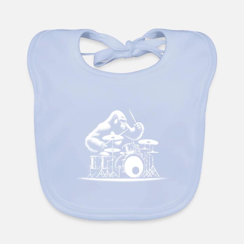 Drum Gorilla Organic Baby Bibs