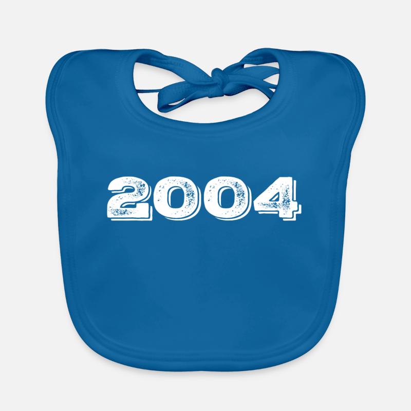 Cadeau d’anniversaire 2004 - 2004 - Bavoir bio Bébé - bleu paon