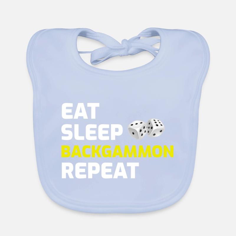 Backgammon Player Board Game Funny Sayings Gift Organic Baby Bibs