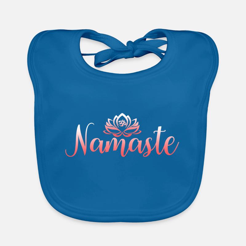 Namaste - Baby Bio-Lätzchen - Pfauenblau