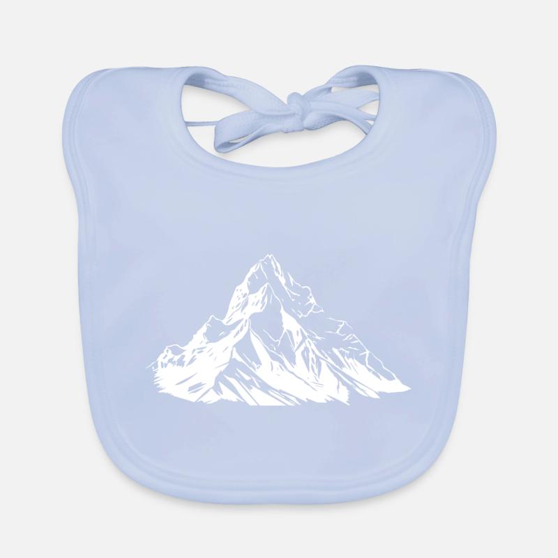 Mountains Symbol Silhouette Organic Baby Bibs