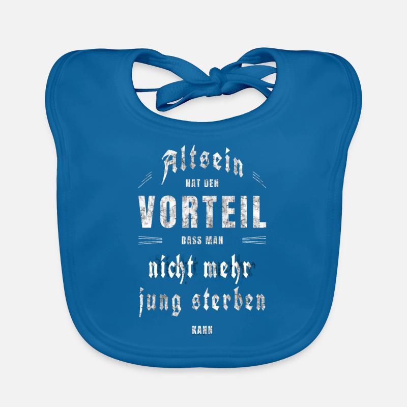 Alter Spruch, altern, älter werden Baby Bio-Lätzchen