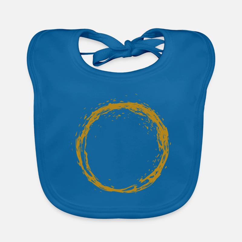 Pinceau circulaire en or Bavoir bio Bébé