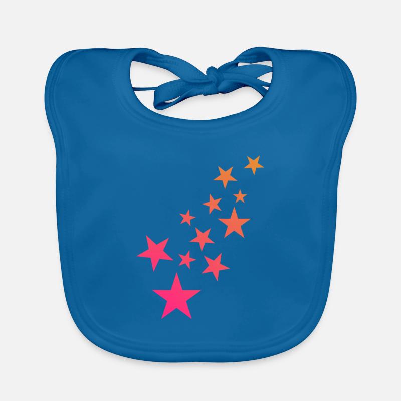 Star asterisk pattern decoration Organic Baby Bibs