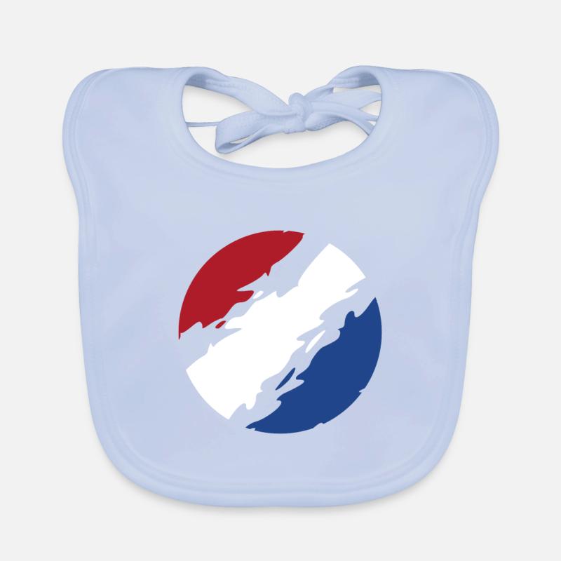 Pays-Bas Drapeau Drapeau Cercle Bavoir bio Bébé