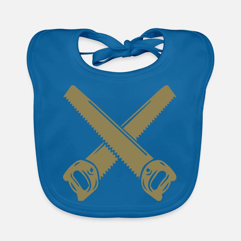 Saw Pocket Carpenter Carpenter Organic Baby Bibs