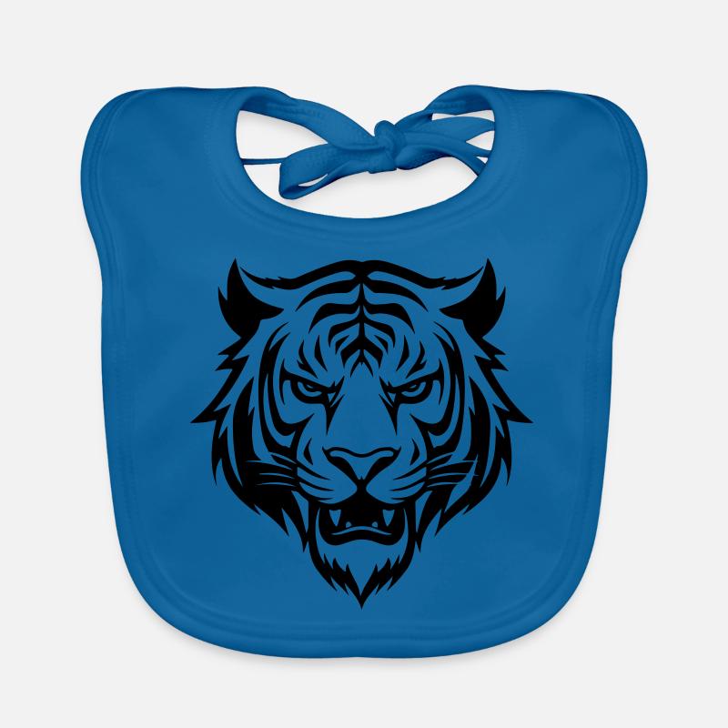 Tiger Head Organic Baby Bibs