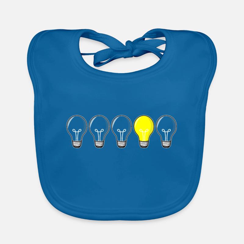 5 light bulbs - light on Organic Baby Bibs