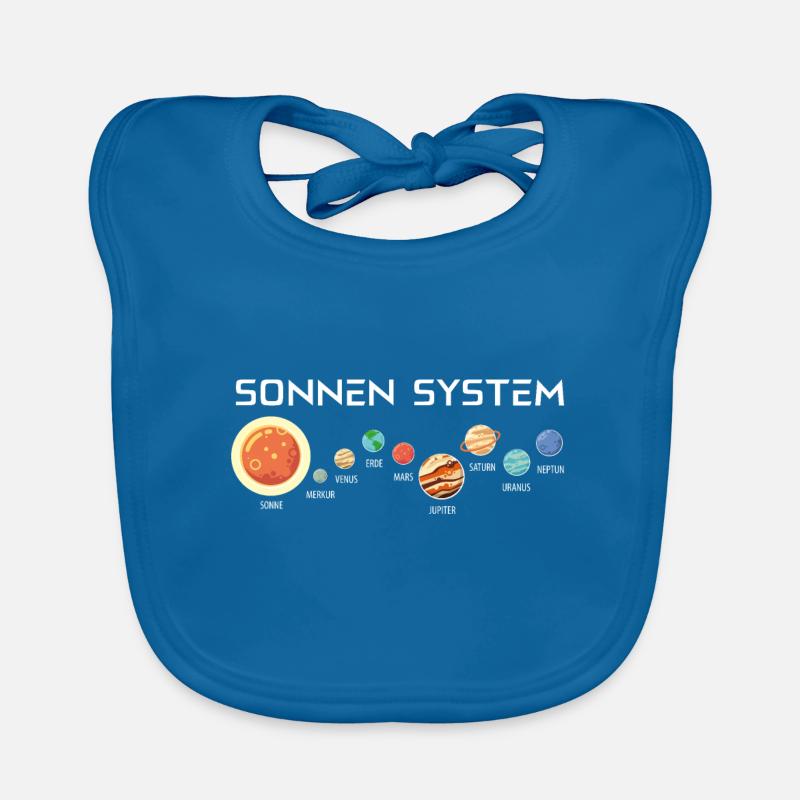 Sonnensystem - Planeten in Reihe Baby Bio-Lätzchen
