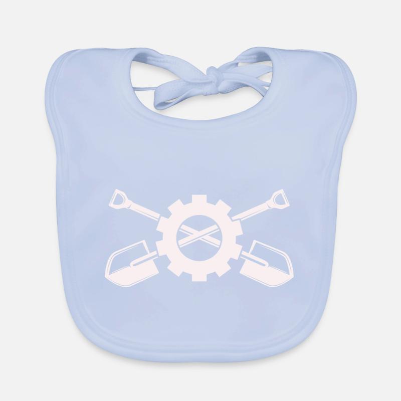 Shovel - Spade - Construction site Organic Baby Bibs