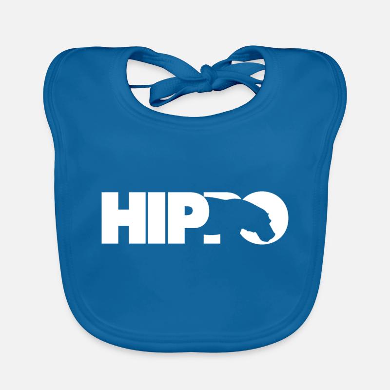 HIppo Nilpferd Silhouette Baby Bio-Lätzchen