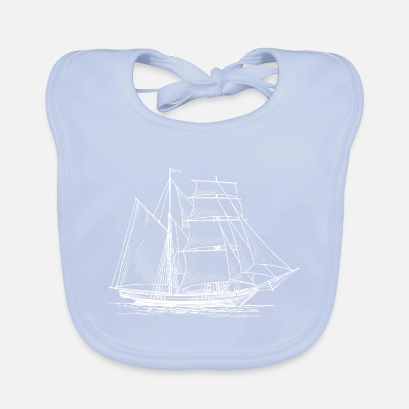 Segelschiff Baby Bio-Lätzchen