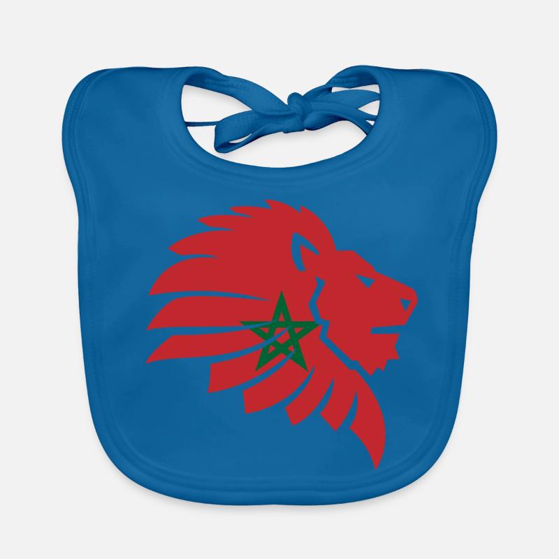 Maroc - Bavoir bio Bébé - bleu paon