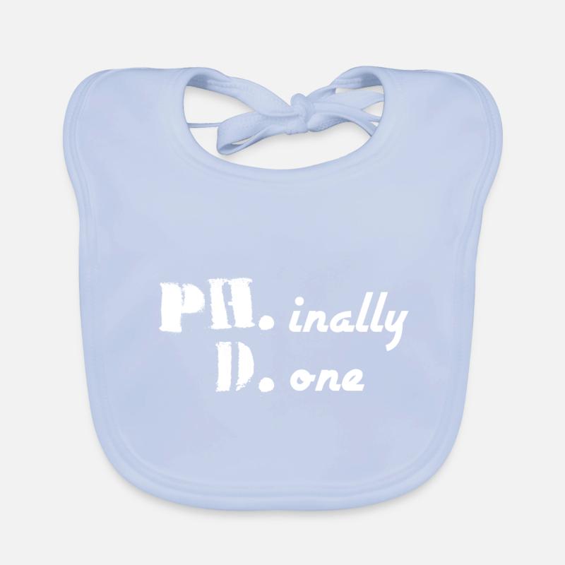 Phinally Done finally done Phd Abschluss Geschenk Baby Bio-Lätzchen
