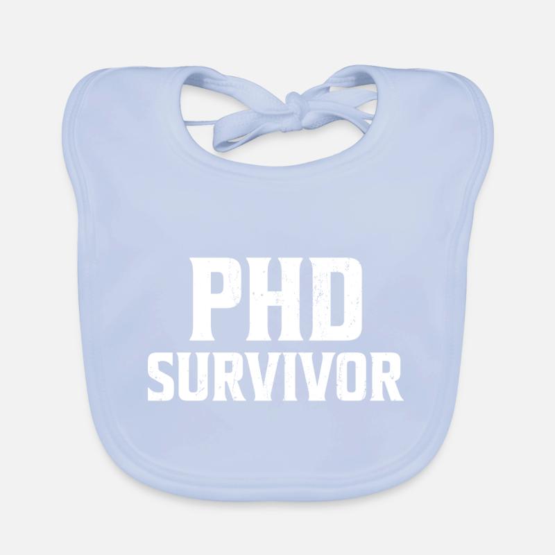 Phd Survivor PhD Graduation Gift Organic Baby Bibs