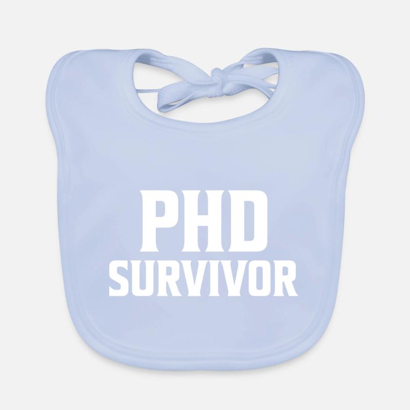 Phd Survivor PhD Graduation Gift Organic Baby Bibs
