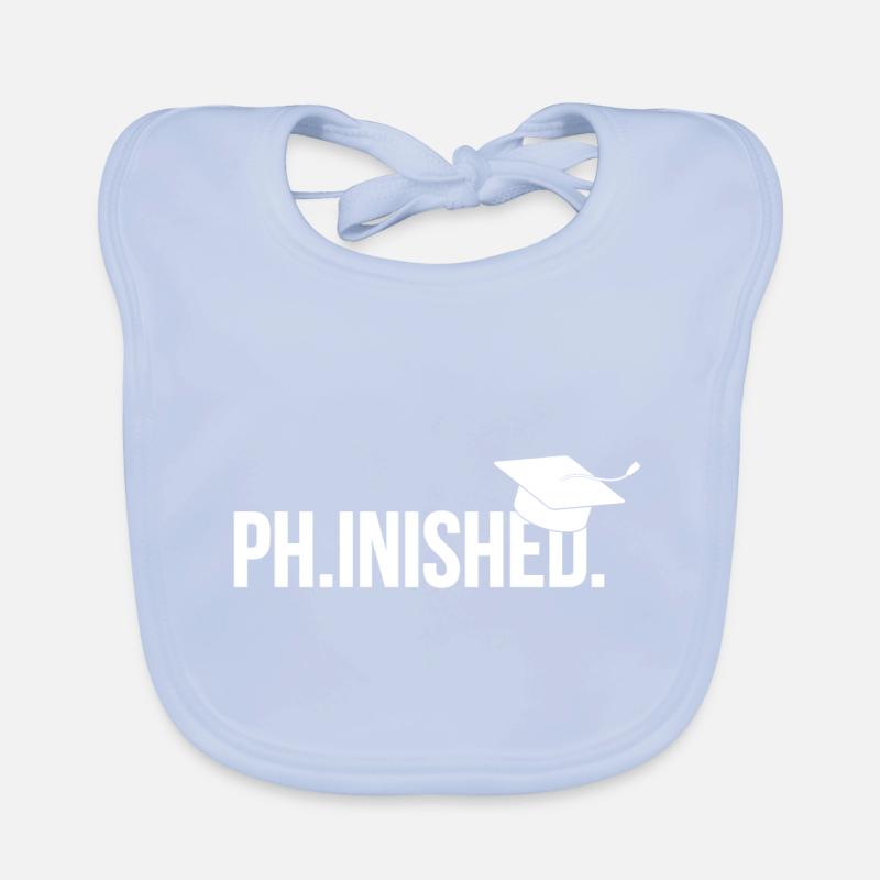 Phinished Finished Phd Graduation Gift Organic Baby Bibs