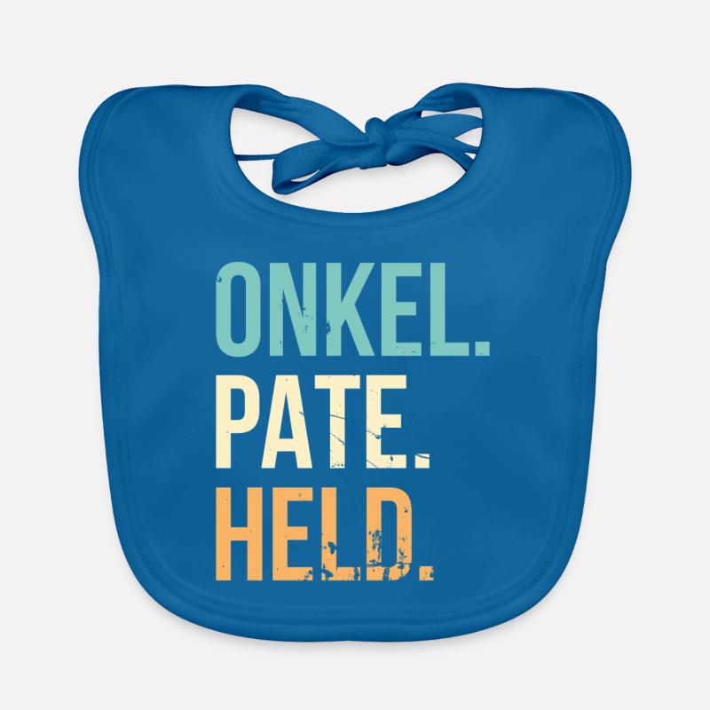 Onkel Pate Held Geschenk Baby Bio-Lätzchen